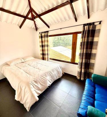 Villa de Leyva Cabina | Xie- Habitación con acceso a lago natural