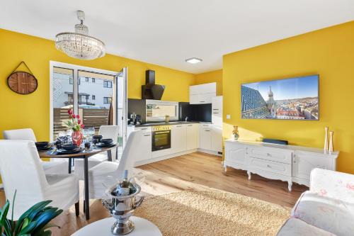 Schwarzlackenau Apartamento | Yellow Suite - Whirlpool Garden - free parking - WiFi