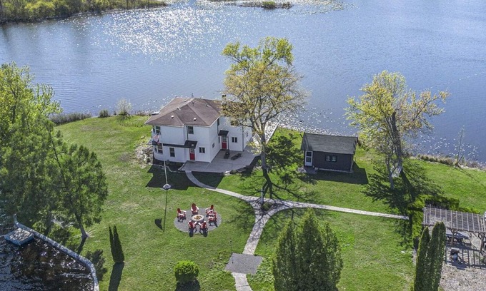 Benton Harbor Casa | Your own private island, Foot Bridge to island. 360 views see sunrise & sunset