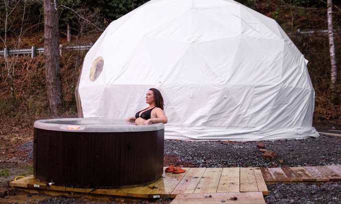 Brevard Apartamento | Yurt Experience - Hot Tub - Creekside - Private Pond-