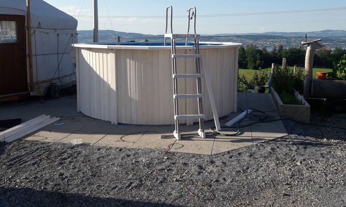 Wollerau Casa | Yurta con piscina en la granja sobre el lago de Zúrich