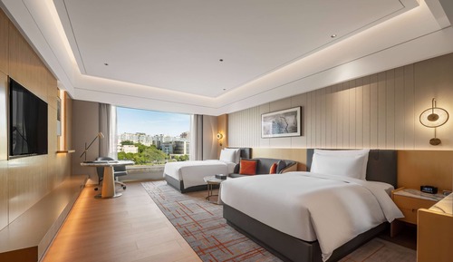 Habitación Grand, 2 camas dobles, vistas al jardín