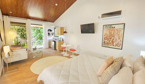 Estudio de diseño, 1 cama de matrimonio grande, vistas al río, en la zona del jardín
