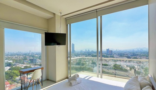 Apartamento superior, 1 cama doble, vistas a la ciudad