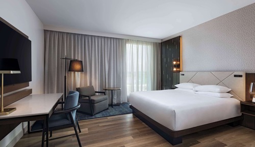 Habitación, 1 cama de matrimonio grande, accesible para personas con discapacidad, bañera