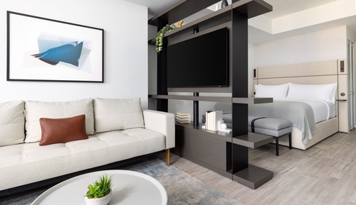 Suite estudio, 1 cama de matrimonio grande con sofá cama, vistas a la bahía
