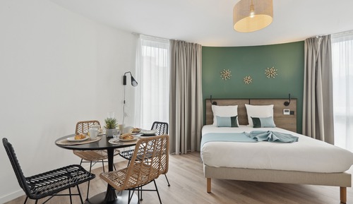 Estudio ejecutivo, 1 cama doble con sofá cama