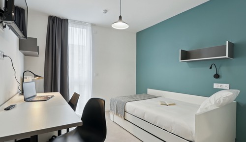 Estudio económico, 1 cama individual grande