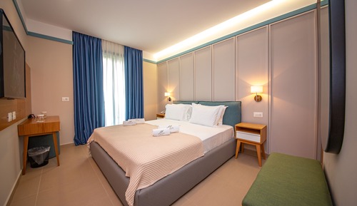 Habitación Deluxe doble, 1 cama de matrimonio grande, vistas al mar