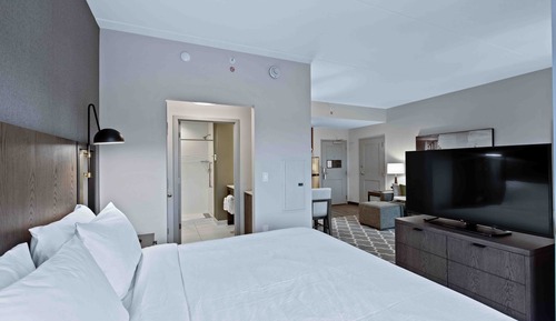 Estudio, 1 cama de matrimonio grande con sofá cama (Mobility/Hearing Access, Roll-In Shwr)