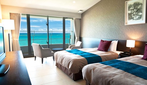 Habitación estándar con 2 camas individuales, no fumadores, vistas al mar