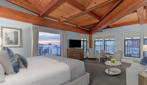 Habitación Deluxe, 1 cama de matrimonio grande con sofá cama, vistas al puerto