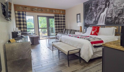 Habitación Deluxe, 1 cama de matrimonio grande con sofá cama, balcón, vistas al lago