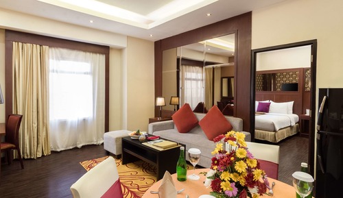 Suite, 1 cama doble, no fumadores, frigorífico y microondas (Living Room)