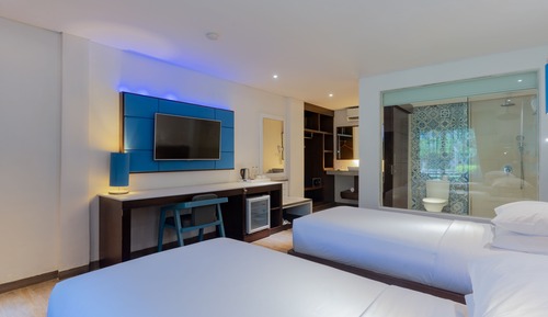 Habitación Deluxe, 2 camas individuales, vistas al jardín