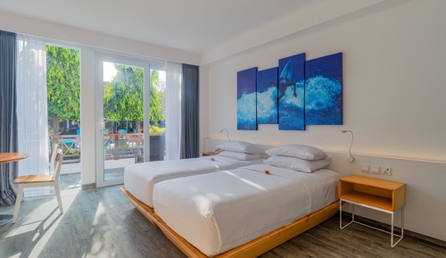 Habitación Premium, 2 camas individuales, vistas a la piscina