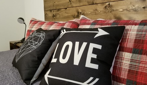 Cabaña de luna de miel, 1 cama de matrimonio grande, bañera de hidromasaje