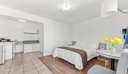 Habitación, 1 cama de matrimonio, cocina