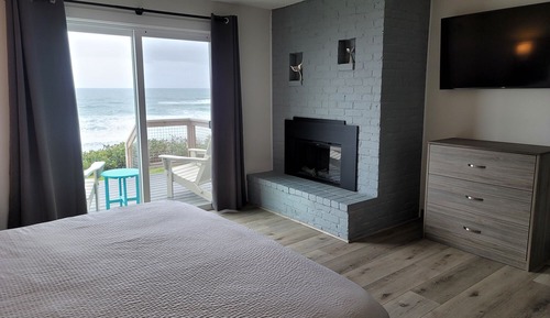 Suite estudio, 1 cama de matrimonio grande, patio, vistas al mar