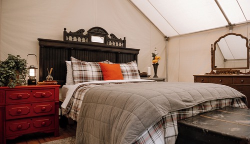 Tienda Premium, 1 cama de matrimonio, acceso a la piscina, vistas a la colina