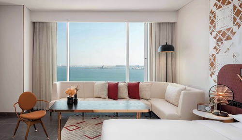 Habitación, 1 cama de matrimonio grande, vistas al mar