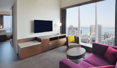 Suite junior, 2 camas individuales, no fumadores, vistas parciales al mar