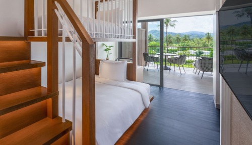 Suite familiar, 2 habitaciones, balcón, vistas al jardín