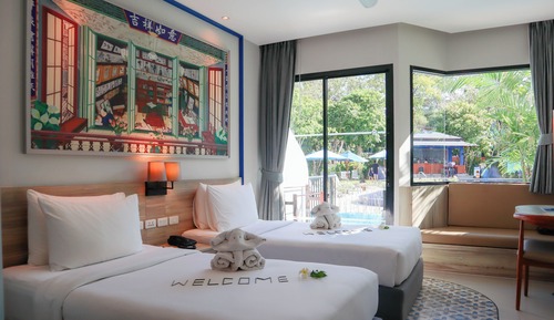 Suite estudio familiar, 2 habitaciones, acceso a la piscina