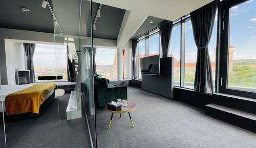 Suite estudio Premium, balcón, vistas a la ciudad