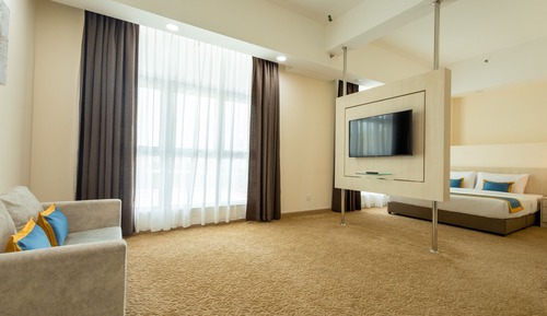 Suite estudio básica, 1 cama de matrimonio con sofá cama