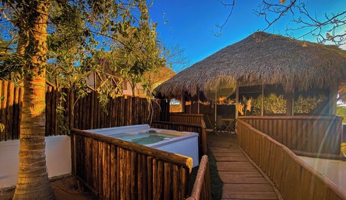 Cabaña Deluxe, chimenea, vistas al jardín