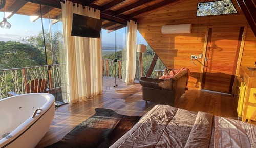 Cabaña Deluxe, 1 cama de matrimonio, vistas a la montaña