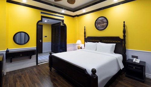 Habitación de lujo doble, 1 cama de matrimonio, vistas parciales al mar