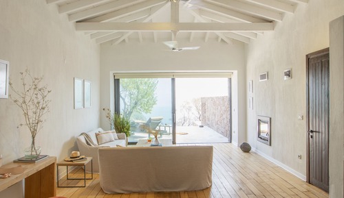 Suite junior, 1 cama de matrimonio grande, chimenea, vistas al mar