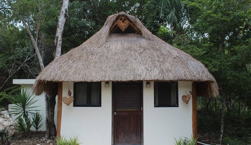 Cabaña tradicional, 1 cama de matrimonio grande, cocina básica