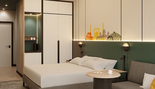 Habitación estándar, 1 cama de matrimonio grande, vistas a la ciudad