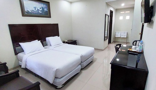 Habitación Deluxe con 2 camas individuales, 1 habitación, vistas al jardín