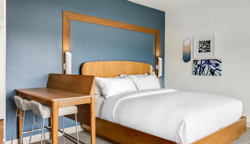 Estudio, 1 cama de matrimonio grande con sofá cama