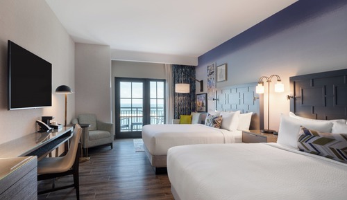 Habitación Premium, 2 camas de matrimonio, balcón, vistas a la bahía