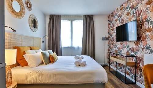 Habitación doble, 1 cama de matrimonio grande, vistas al patio (sans balcon)