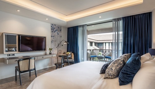 Habitación estándar doble, 1 cama de matrimonio grande, no fumadores, balcón