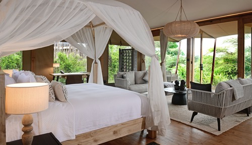 Suite Deluxe, 1 cama de matrimonio grande, no fumadores, vistas al río (Patio)