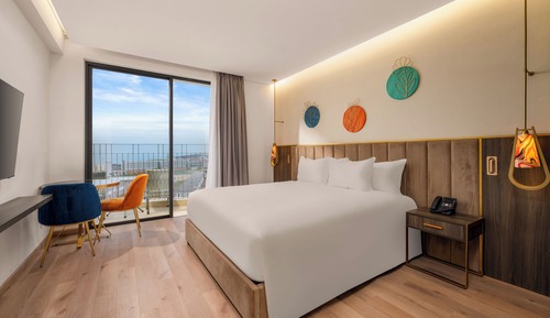 Estudio, 1 cama de matrimonio grande, vistas al mar
