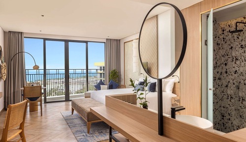 Habitación Deluxe, 1 cama de matrimonio grande, vistas al mar