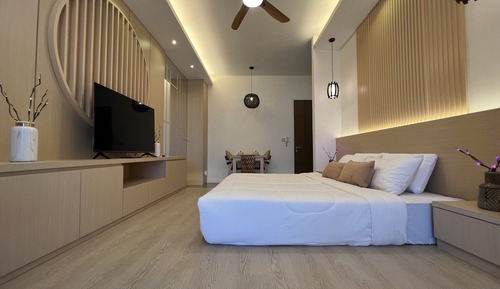 Estudio Premium, 1 cama de matrimonio grande, bañera, vistas a la ciudad
