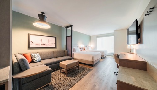 Habitación, varias camas, accesible para personas con discapacidad, bañera