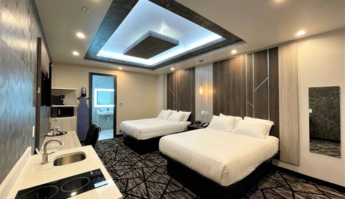 Habitación estándar, 2 camas de matrimonio, no fumadores, cocina básica