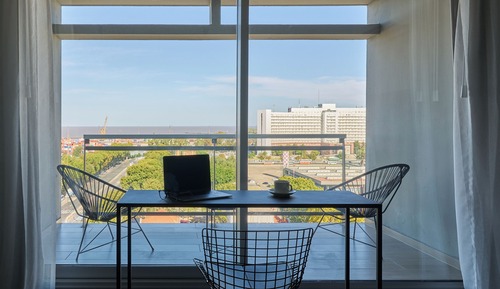 Habitación superior, vistas al río