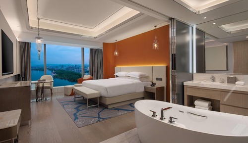 Habitación exclusiva, 1 cama de matrimonio grande, vistas al lago