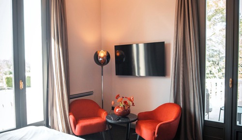 Habitación de lujo, 1 cama de matrimonio grande, vistas al parque, junto a la piscina